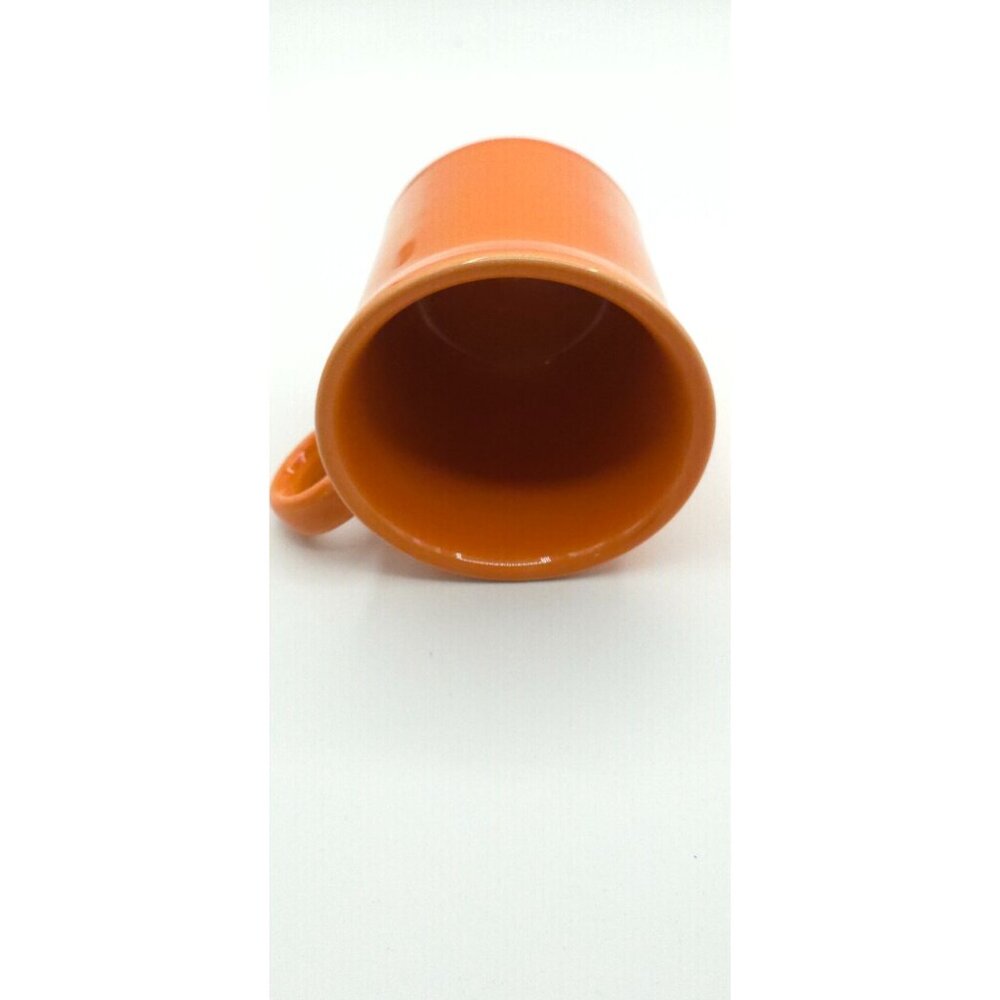 Vintage Fiestaware Tom Turkey Orange Ceramic Coffee Mug Homer Laughlin Retro Kit - Picture 5 of 6